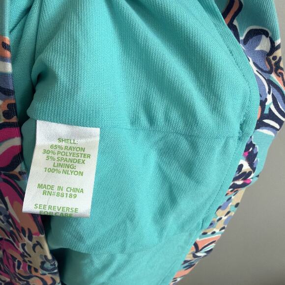 Lilly Pulitzer Dress Womens XS Briella Bait & Switch Fit Flare Blue Pink 61391 - Picture 8 of 9